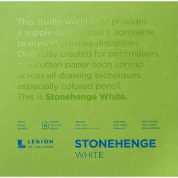 Stonehenge Paper Pad 8"X8" 15 Sheets/Pkg-White 90lb