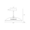 LNC Elynamina 1-Lights 14.2-in Black Nickel with Clear Glass Bowl Modern Integrated LED Flush Mount Lights - 3 of 4