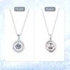Moissanite Necklace for Women, 1 Carat Moissanite Halo Pendant Necklace for Wife, Mom Anniversary Jewelry Gifts - 2 of 4