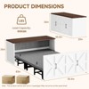 Docred Murphy Cabinet Bed Folding Bed Roll Away Beds with Mattresses Daybed Trundle Apartment Study Room Office Nap Space-Saving Bed for Adult Guest - 3 of 4