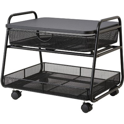 Safco Machine Stand Under-Desk Mobile 21"x16"x17-1/2" Black 5208BL