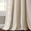 Luxury Modern Geo Linen Like Embroidery Border Window Curtain Panel Neutral Single 52X84 - 3 of 4
