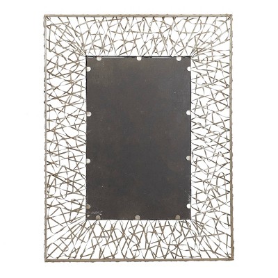 Silver Rectangular Full Length Iron Wall Mirror