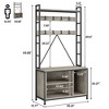 Industrial Coat Rack Shoe Bench Tall Hall Tree with Bench Sturdy Coat Tree with Storage Cubbies - 2 of 4
