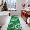 TackView Christmas Runner Rug Washable with Non Slip TPR Backing, Snowflakes Xmas Decoration Carpets for Hallway Bedroom Kitchen - 4 of 4