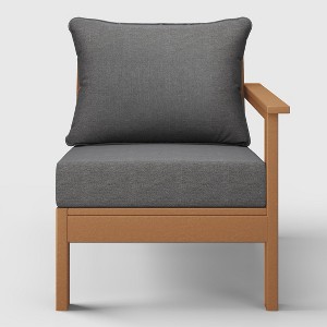 WestinTrends  Avalon Outdoor Patio HDPE Right Arm Facing Sectional Corner Club Chair with Patio Cushions - 1 of 4