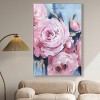 Art Remedy Pink Flowers with Gold Leaves Beach Life Inspired Wall Art Framed - 2 of 4