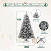 Pre-Lit Artificial Christmas Tree with Warm White Lights, 6FT Tall Lighted Xmas Tree with Foldable Metal Stand - 2 of 4