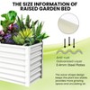 GustoWave Raised Garden Bed, Rectangular Planter Raised Beds for Plants, Vegetables and Flowers, Outdoor Metal Raised Garden Beds, 6x3x2 FT, White - 4 of 4