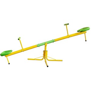 NAYSAYE Kids 360 Degree Rotating Seesaw Steel Playground Equipment for Outdoor Backyard Fun, Antique Yellow, 17.4"*10.7"*7.25" - 1 of 4