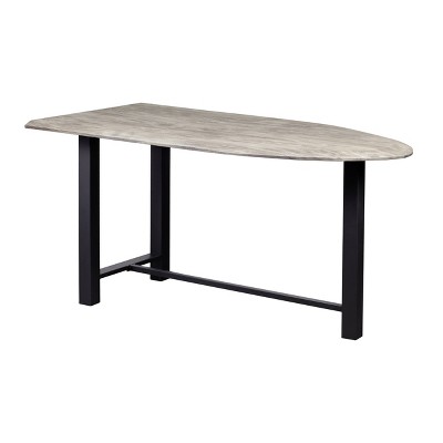 Yukon Shaped Counter Height Dining Table Gray - Treasure Trove Accents