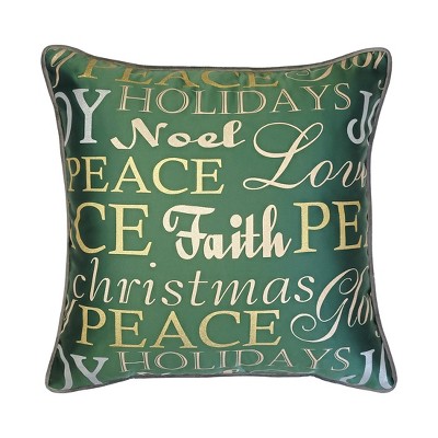 20"x20" Oversize Holiday Typog Square Throw Pillow Cover - Edie@Home