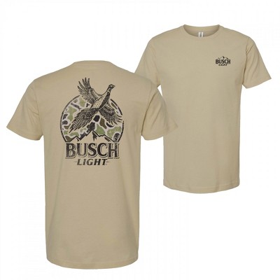 Mens Busch Light Pheasant Hunting Camo Logo T-Shirt