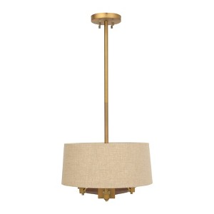 18" Wood Drum Pendant Gold - Storied Home - 1 of 4