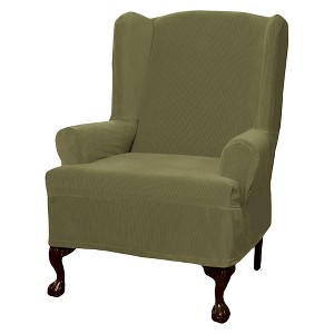 Moss Collin Stretch Wingchair Slipcover - Maytex, Green