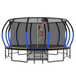 BestParts 16FT Trampoline with Enclosure - Recreational Trampolines with Ladder and AntiRust Coating, ASTM Approval Outdoor Trampoline for Kids - 1 of 4