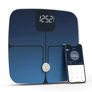 Nautica Body Tracker Digital Bathroom Scale, Bluetooth-Enabled Smart Scale with BMI, Body Fat, Muscle Mass Tracking, Syncs with Smartphone App, 440Lbs - 1 of 4