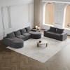 KWPZQEB 99" Cloud Curved Sectional Sofa with Chaise, Convertible L-Shape Couch with Deep Seats, Boneless Couches for Living Room, No Assembly Required - 2 of 4