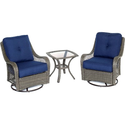 Merritt 3pc Swivel Glider Chair Seating Set - Cambridge