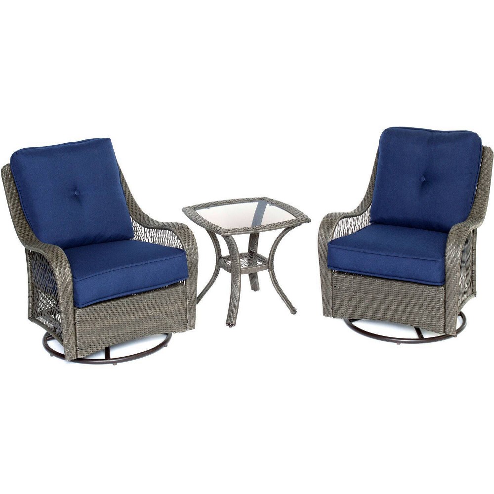 Merritt 3pc Swivel Glider Chair Seating Set Cambridge