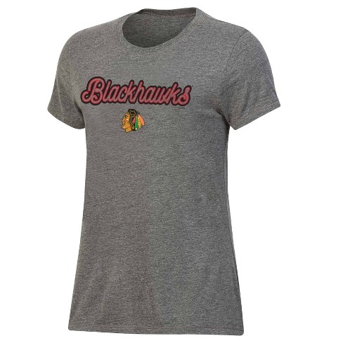 NHL Chicago Blackhawks Women s Gray Fashion T Shirt S