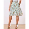 Allegra K Women's Floral Print Smocked Elastic Waist Midi Flowy Tiered Ruffle Skirt - 4 of 4