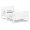 Infurnic Beds, Toddler Single Bed with Safety Guardrails and Headboard, Low To Floor Design for Toddler Children, White, 70"*36"*27" - 3 of 4