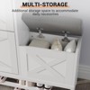 Modern Shoe Storage Cabinet with 2 Flip Drawers, Storage Bench & Open Shelf, Narrow Shoe Organizer for Entryway, Apartments - 4 of 4