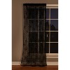 Gallerie II 36" x 72" Black Spider Translucent Web Window Curtain Halloween Decor - 2 of 3