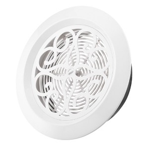 Unique Bargains Bathroom Home Office Pattern Screen Grille Cover Louver Round Air Vent - 1 of 3