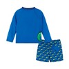 Andy & Evan  Toddler  Alligator Graphic Raglan Rashguard and Boardshort Set - image 3 of 4