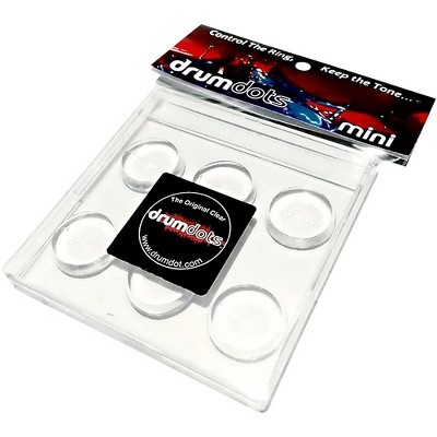 drumdots Mini Drum Dampener, 6-pack Clear