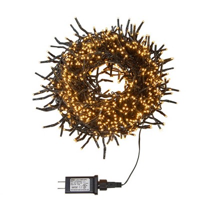 Kurt Adler CUL 1000-Light 33' Cluster Light Set with Classic White 3MM LED Bulbs