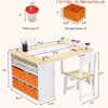 Kids Art Table Set Toddler Drawing Table w/ 2 Chairs, Craft and Play Activity Table w/ 6 Storage Bins & Paper Roll, Easy to Clean Kids Desk & Chair - 2 of 4