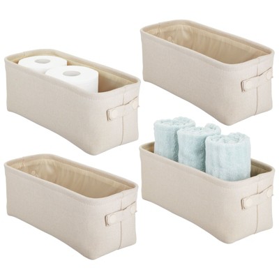 Mdesign Natural Woven Bathroom Storage Organizer Basket : Target