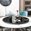 ORRD 36" Inch Round Tempered Glass Table Top black Glass 1/2" Inch Thick Beveled Polished Edge - 2 of 4