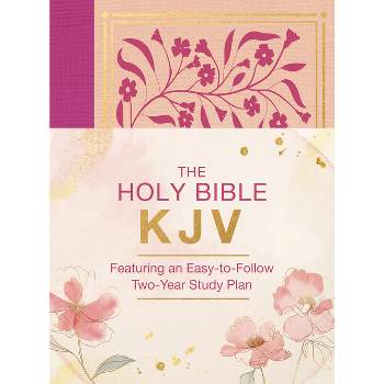 The Holy Bible Kjv: Featuring an Easy-To-Follow Two-Year Study Plan [Magenta Florals] - by  Christopher D Hudson (Leather Bound)