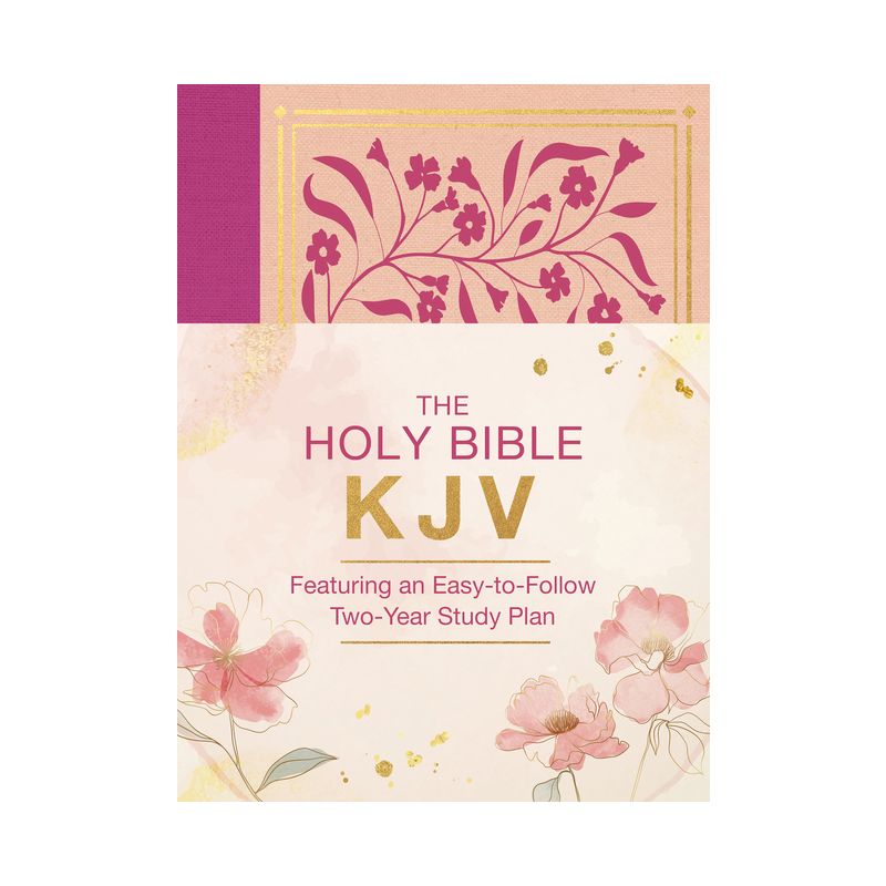 The Holy Bible Kjv: Featuring an Easy-To-Follow Two-Year Study Plan [Magenta Florals] - by  Christopher D Hudson (Leather Bound), 1 of 2