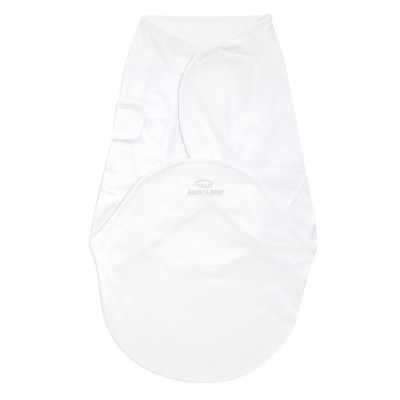 Image of HALO Innovations 100% Cotton Swaddlesure Swaddle Wrap - White - NB