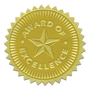 Hayes Publishing Gold Foil Embossed Seals, Award of Excellence - 1 of 2
