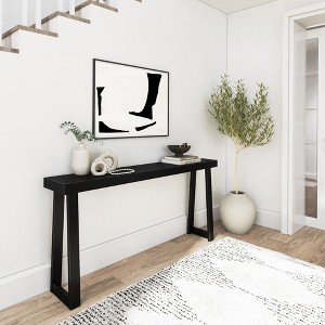 Plank+Beam 66" Classic Console Table, Solid Wood Entryway Table, Foyer Tables, Narrow Console Tables - 1 of 4