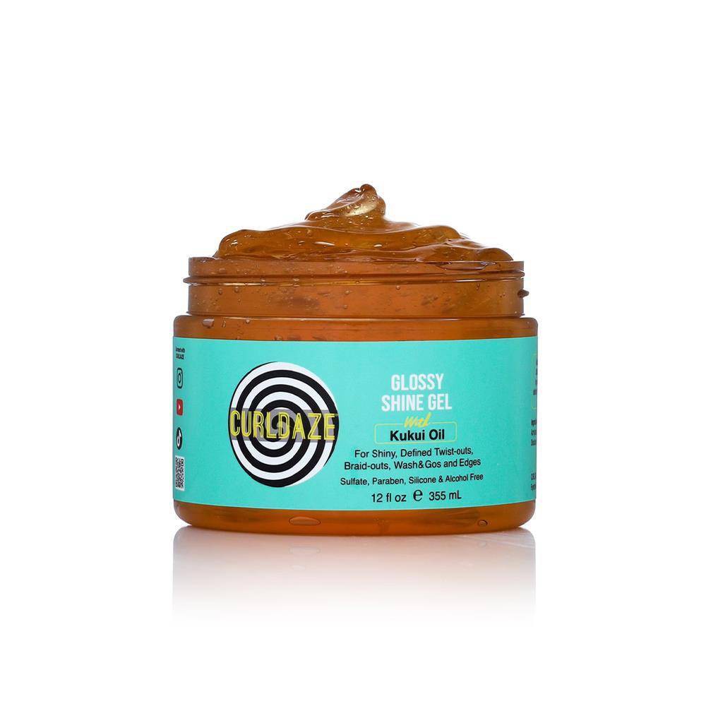Photos - Hair Styling Product CurlDaze Shine Gel with Kukui - 12 fl oz: Textured Hair, Fine Hair, All Hair Types