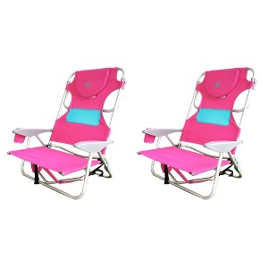 Ostrich Ladies Comfort & On-Your-Back Lightweight Beach Reclining Lawn Chair with Backpack Straps, Outdoor Furniture for Pool, Camping, or Patio - 1 of 4