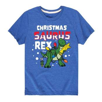 Boys' Toy Story Christmas Saurus Rex Short Sleeve Graphic T-Shirt - Royal Blue