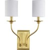 Progress Lighting Bonita 2-Light Wall Sconce, Brushed Nickel, Summer Linen Shade - 4 of 4