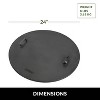 Good Directions 24" Outdoor Fire Pit Cover Lid & Pavers Steel Black - 4 of 4