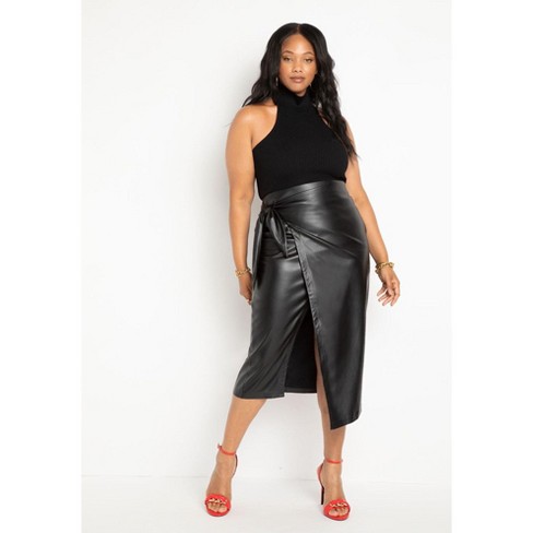 Black leather skirt target best sale