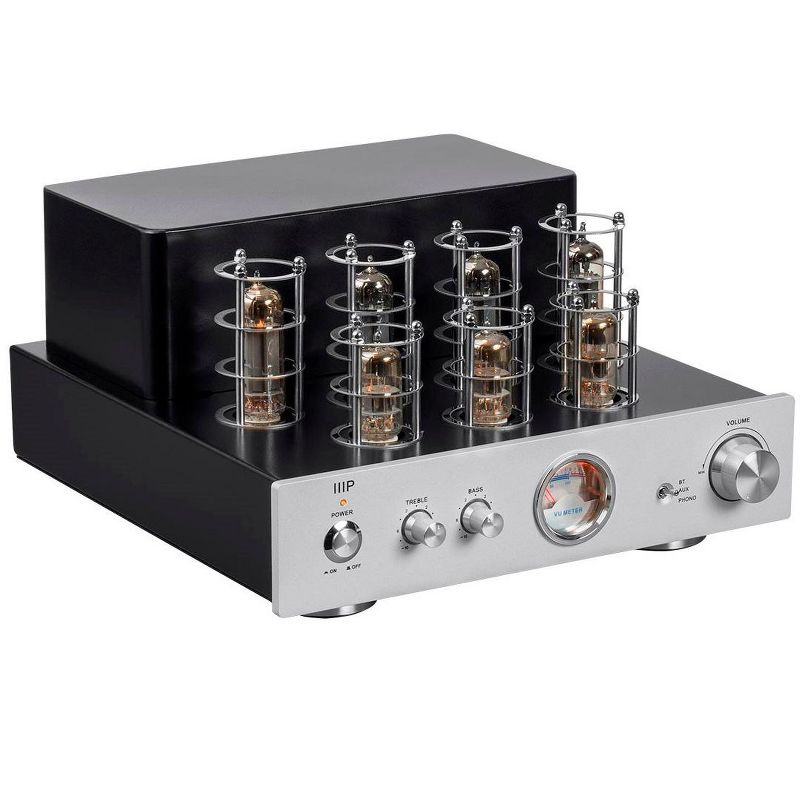 Monoprice Pure Tube Stereo Amplifier with Bluetooth  Line  and Phono Inputs, 3 of 8
