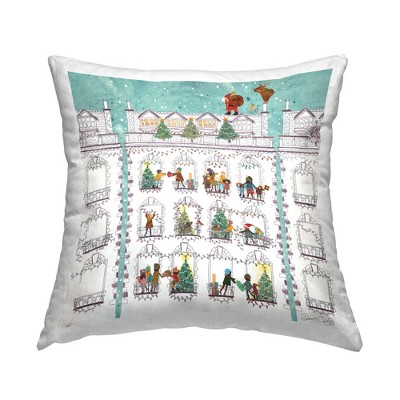 Stupell Industries Rooftop Santa Claus Urban Town