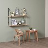 SEVOBAL Utility Storage Shelves Bookshelf Wood Standing Rack Rustic Floating Set of 2 Wall Mounted Storage for Room, Kitchen, Brown, 27.6"*10"*3.7" - 3 of 4